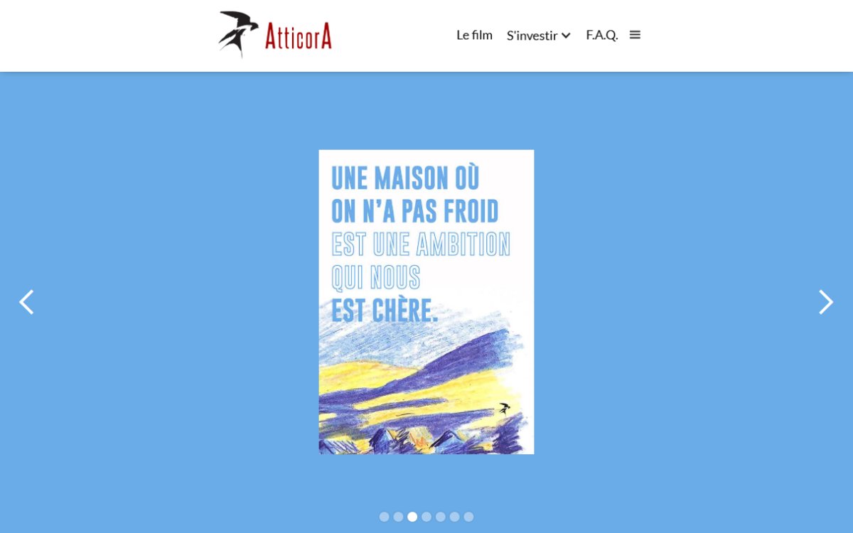 Overview du site web d'AtticorA | Constructeur d'habitats humains et ouverts